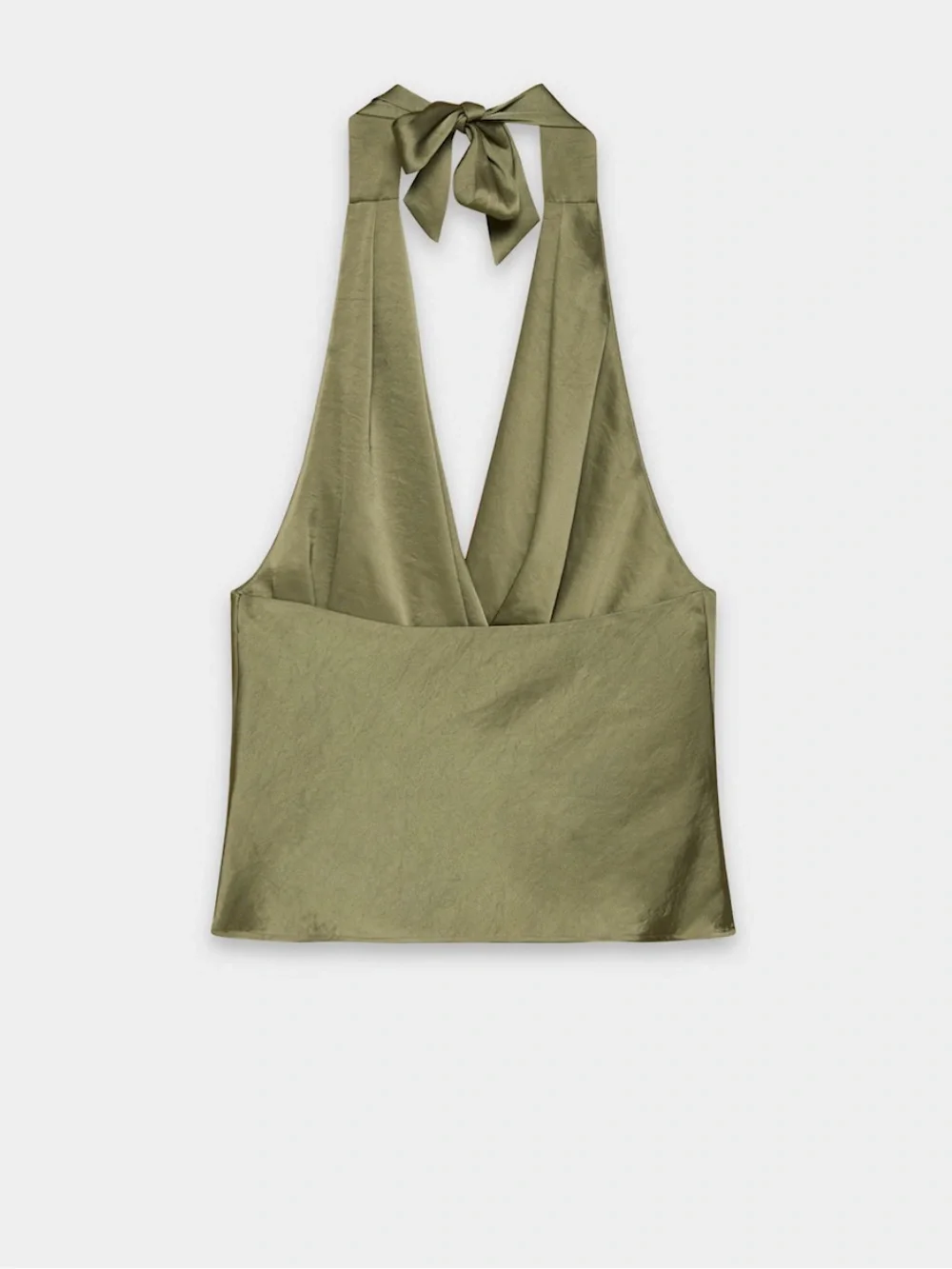 Aritzia Olive Halter Draped Cami - Picture 2 of 2